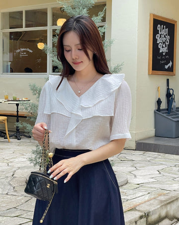 Rapel Frill Puff Short Sleeve Blouse